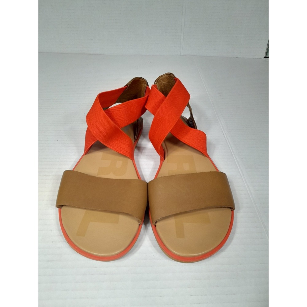 SOREL ELLA II FLAT Summer SANDAL   WOMEN Sz 7.5 / Orange  Tan - Picture 5 of 14